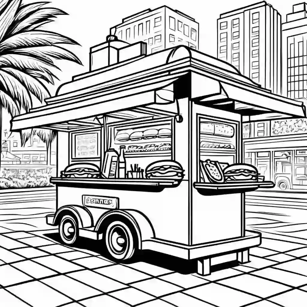Hot Dog Stand coloring pages